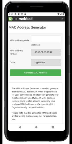 MAC Address Generator APK for Android Download