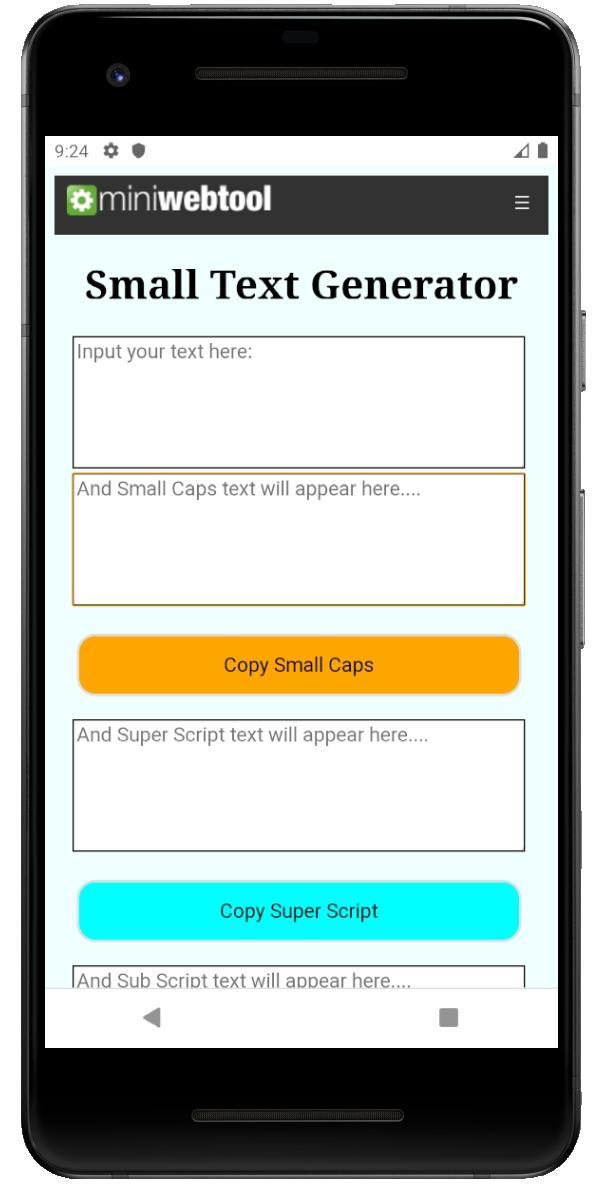 Small Text Generator for Android - APK Download