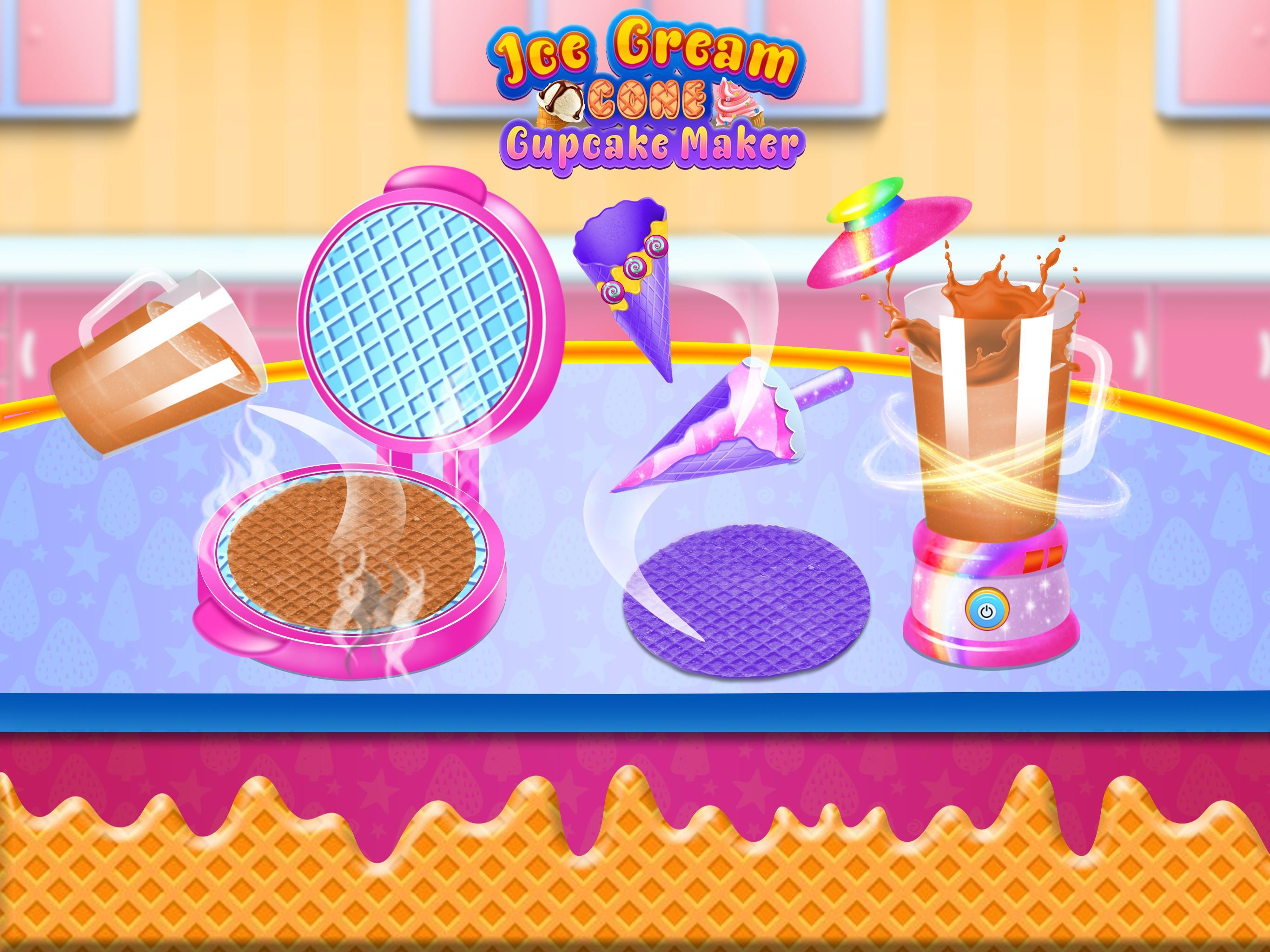 Android 用の アイスクリームコーンのカップケーキメーカー Apk をダウンロード