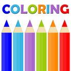 Livre de coloriage icône