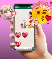MiniLove : Love Sticker Emoji & Gif постер