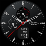 Minimal Ebon Hybrid Watch Face