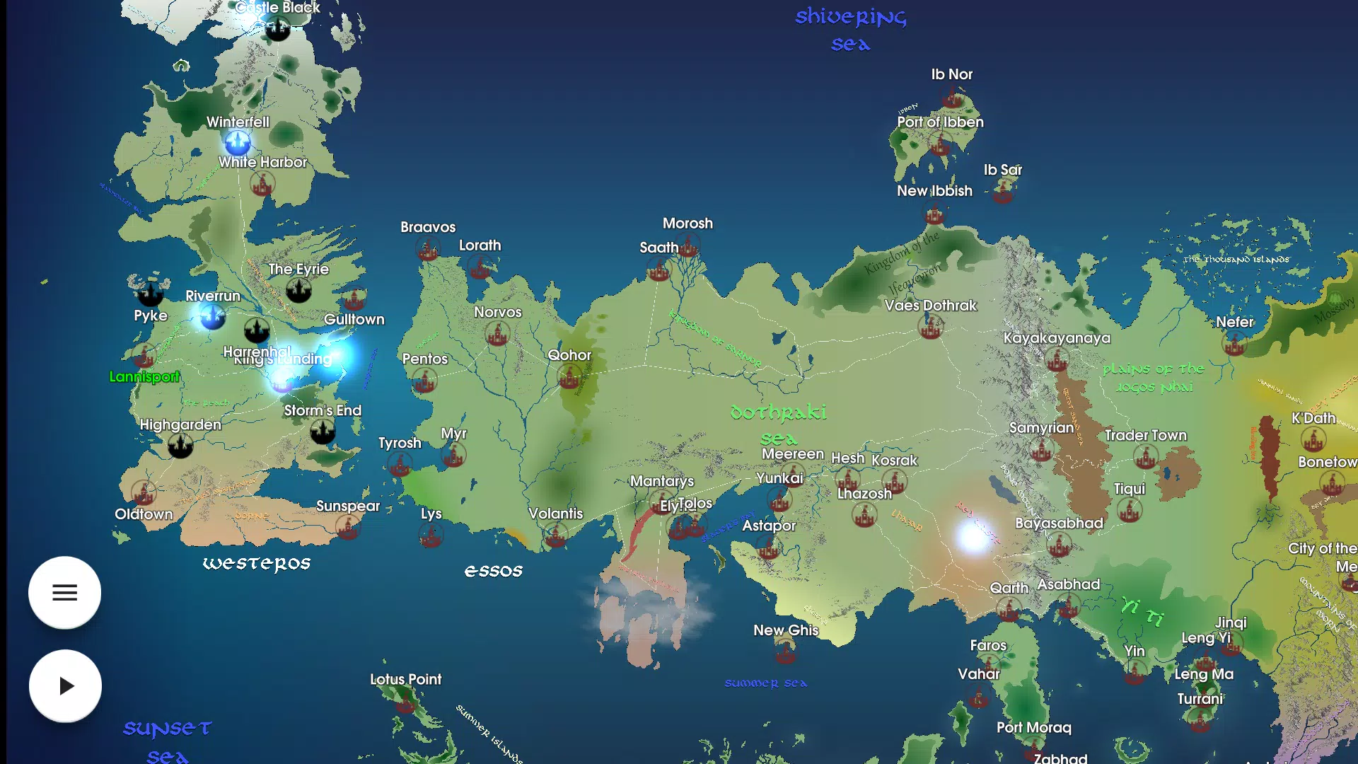 Detailed Map Of Westeros And Essos Map For Game Of Thrones Free For Android - Apk Download