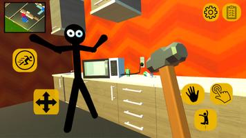 Stickman Neighbor Scary Secret plakat