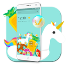 Mint Happy Summer Unicorn Time Theme APK