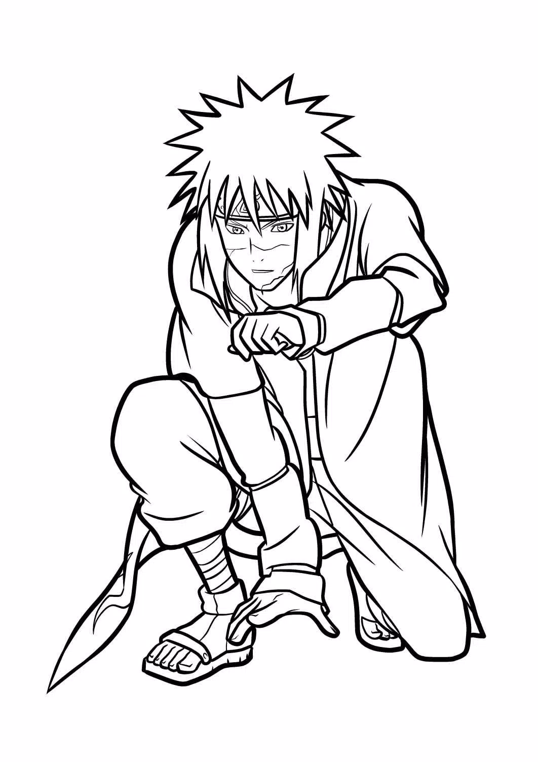 Minato Namikaze Naruto Coloring Page  Coloring pages, Naruto drawings,  Minato