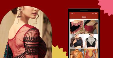 پوستر Fancy Blouse neck design