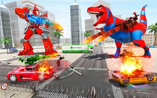 Dino Robot Transform Car Game Affiche
