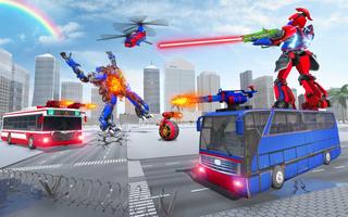 Bus Robot Transform Car Game ảnh chụp màn hình 1