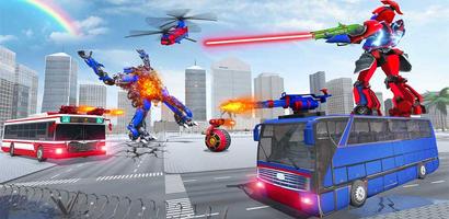Bus Robot Transform Car Game ảnh chụp màn hình 2