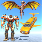 Flying Limo Robot Car Games biểu tượng