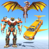 Flying Limo Robot Car Games biểu tượng
