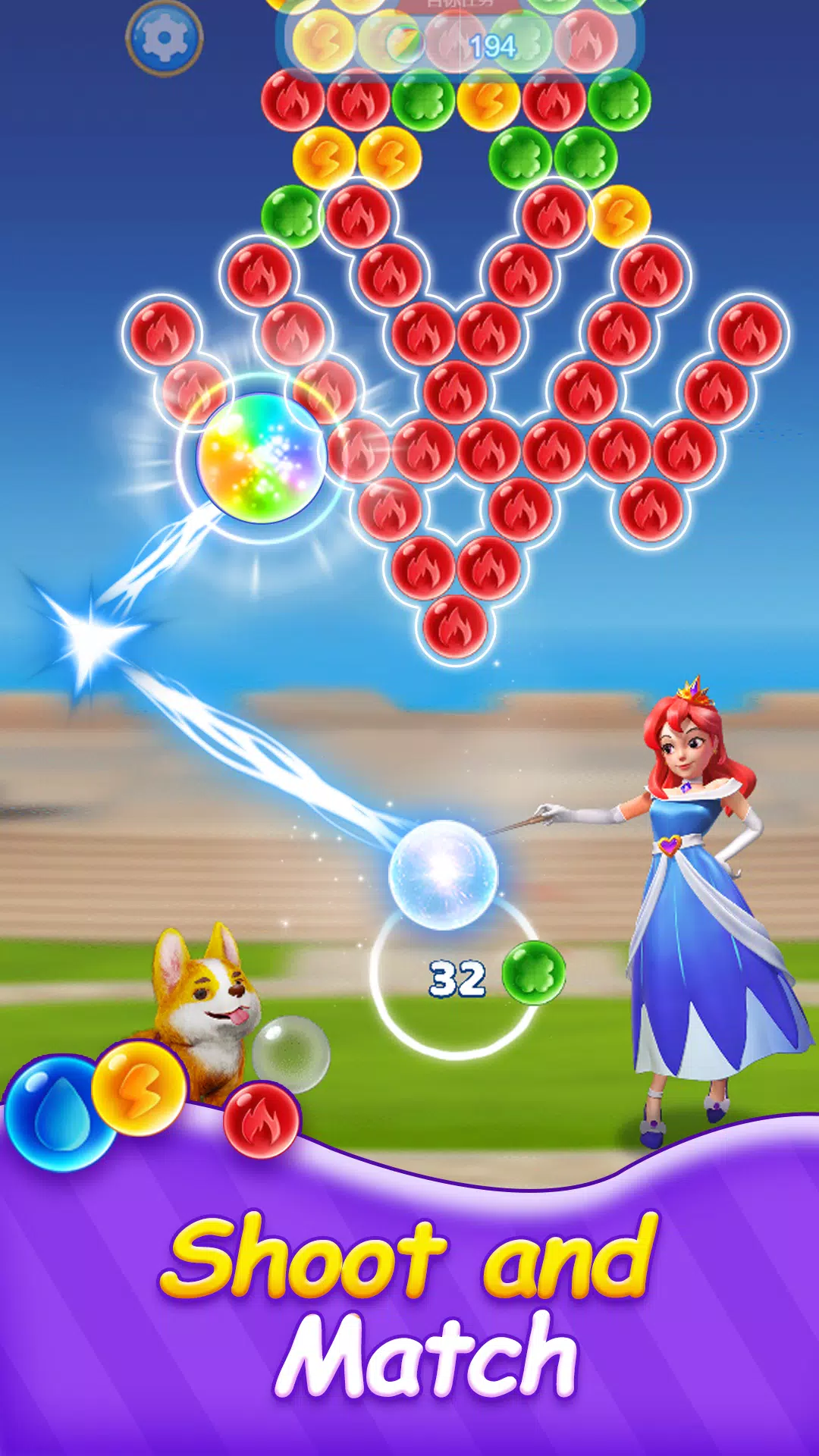 Bubble Shooter Kingdom de Android  Jogo de Bolhas e Decoração de Castelo 