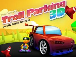 Troll Parking dessin animé 3D Affiche