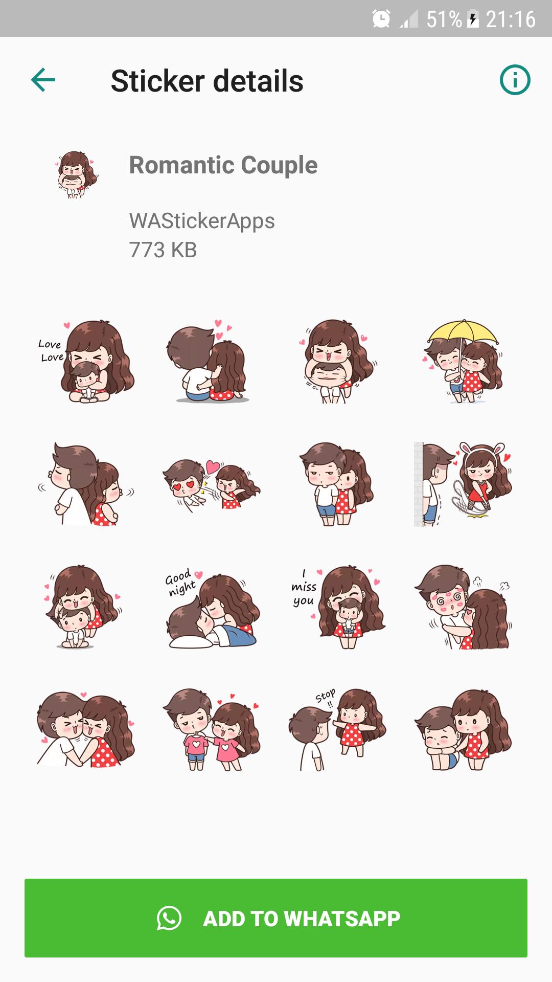 Romantic Couple Stickers For Android Apk Download