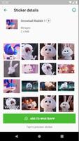 Snowball Rabbit Stickers الملصق
