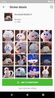 Snowball Rabbit Stickers capture d'écran 1
