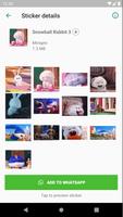 Snowball Rabbit Stickers تصوير الشاشة 2