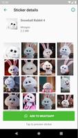 Snowball Rabbit Stickers تصوير الشاشة 3