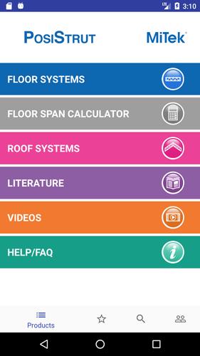mitek floor truss span chart