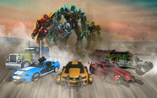 Polizei-Auto-Transformation Roboter Vs Autobots Plakat