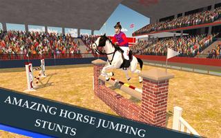 Pferderennen und Springen Master 3D Stunts Plakat