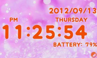 Cute clock battery Free Editio screenshot 1