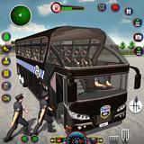 Polizei Bus Fahren Spiel 3D Zeichen
