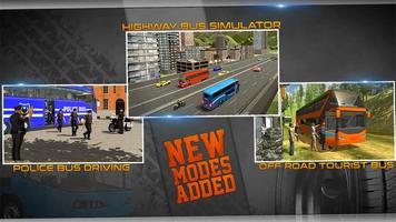 Politie Bus Driving Game 3D-poster