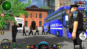 Police Bus Driving Game 3D اسکرین شاٹ 1