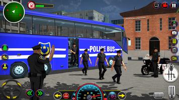 Polizei Bus Fahren Spiel 3D Screenshot 2