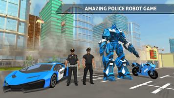 Pengangkut Robot Mobil Polisi screenshot 2