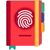 ikon Buku harian dengan kunci