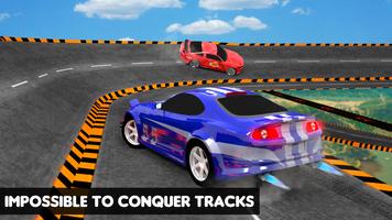 Impossible Car Ramp Racing Stunts imagem de tela 2