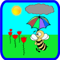 Bee in the Rose Garden