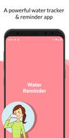 Water Reminder - Drinking Water Tracker Diet App Affiche