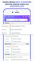 Meal Planner capture d'écran 1