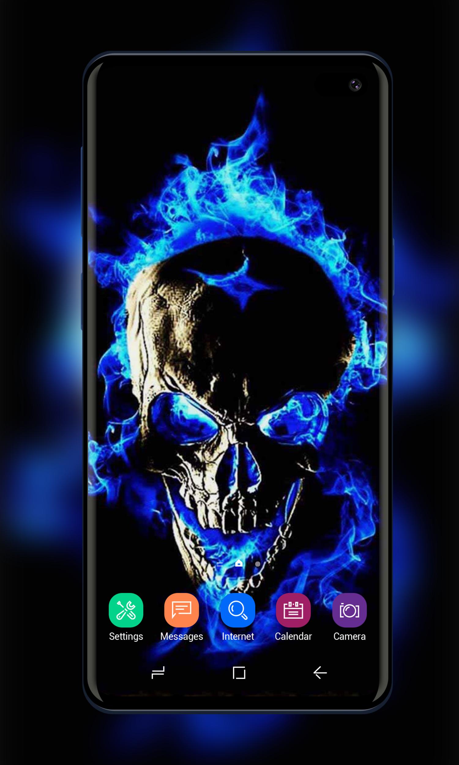 Blue Fire Skull Wallpaper HD - 4K APK for Android Download