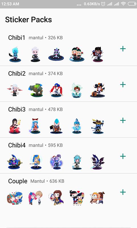 Chibi Mobile  Legend  Sticker  for Whatsapp  for Android APK 
