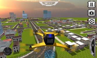 Drone Taxi En Volant Voiture Affiche