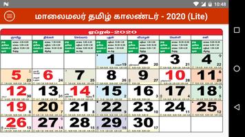 Maalaimalar Calendar Lite captura de pantalla 3