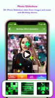 Birthday Video Maker With Music : Photo Slideshow capture d'écran 2