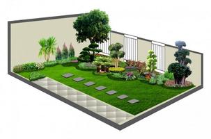 Garten minimalistisches Design Plakat
