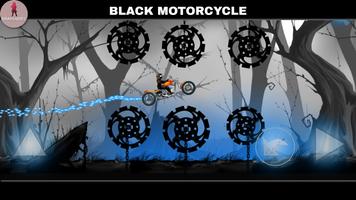 Czarny motocykl plakat