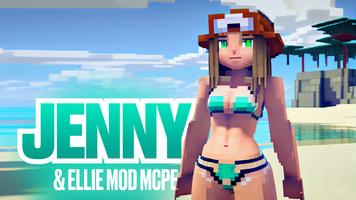 Jenny Mod & Ellie in Minecraft Cartaz