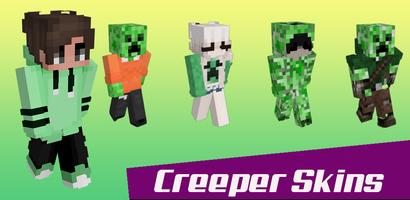 skin horror boy green creeper poster