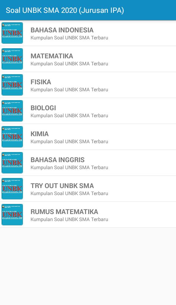 Soal Unbk Sma 2020 Jurusan Ipa For Android Apk Download