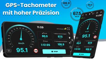 Geschwindigkeitsmesser GPS HUD Plakat