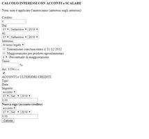 Calcolo interessi con acconti a scalare screenshot 2