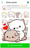 Animated Mochi Cat Stickers Affiche